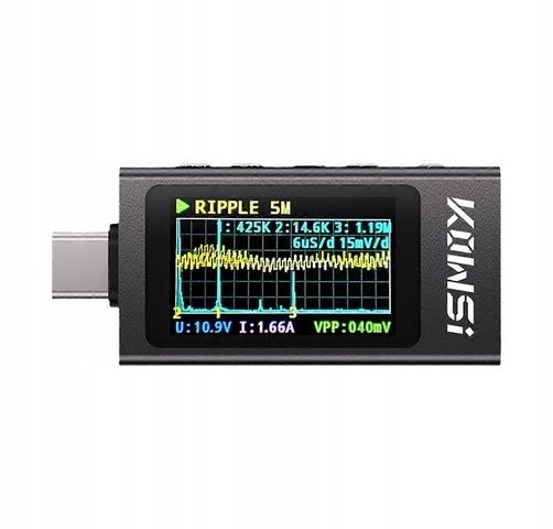 Tester Miernik USB-C KWS - X1 4V-30V 12A  QC4.0 Woltomierz Amperomierz