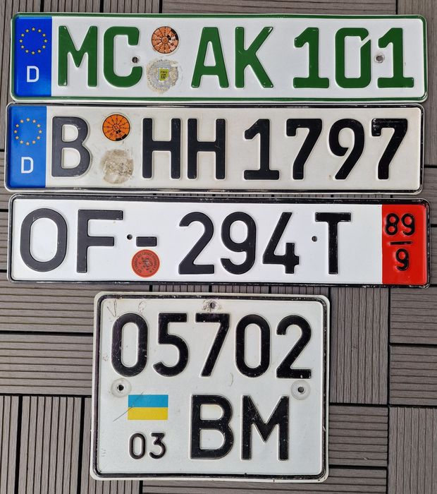 Tablice rejestracyjne zestaw 2