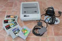 Super Nintendo + Cabos + Jogos