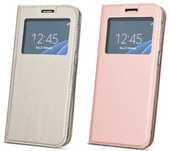 Etui z okienkiem do Huawei P8 Lite złoty lub różowy
