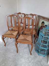 Krzesła drewniane w stylu ludwikowskim