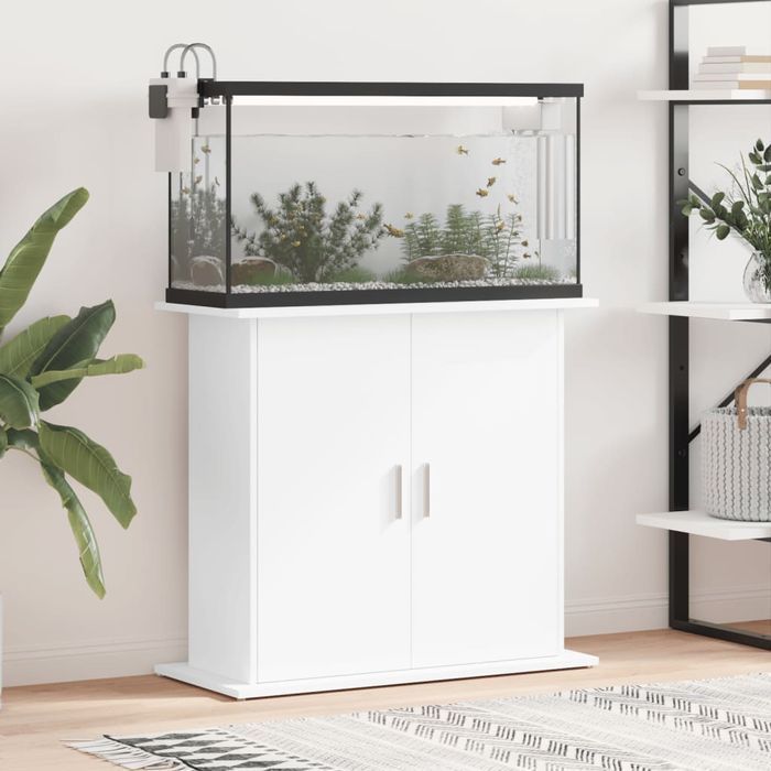 vidaXL Szafka pod akwarium, biała 81x36x73 cm, materiał drewnopochodny