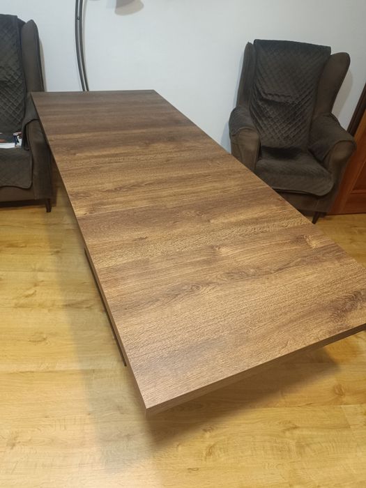 Ławostół firmy Mazzoni ciemny dąb/czarny mat