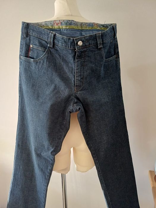 Męskie spodnie granatowy jeans Meyer rozm L.