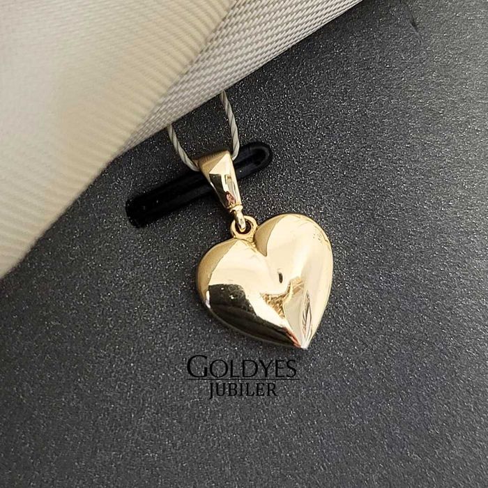 Złota zawieszka serce próby złota 585 14k