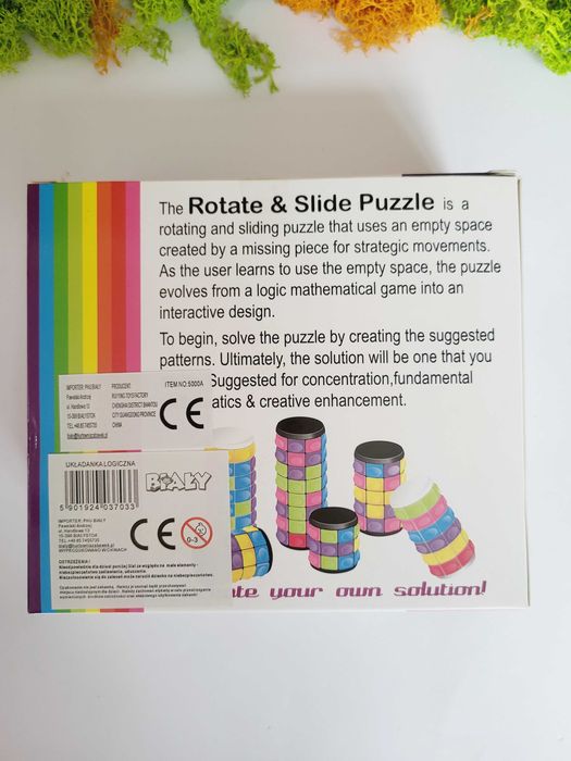 Zestaw 2 układanek Kostka Rubika Tuba kolorowa Rotate Puzzle 3+