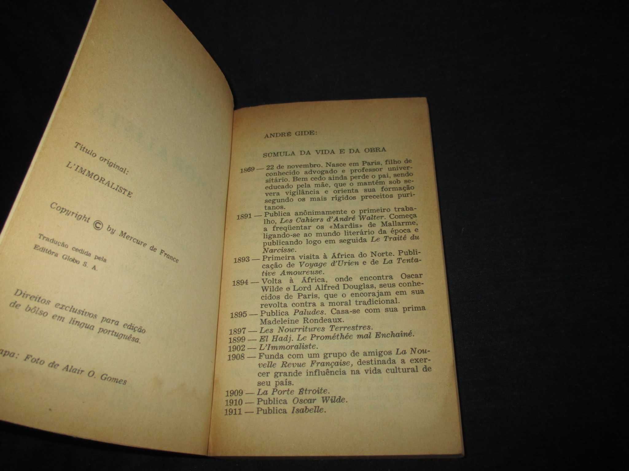 Livro O Imoralista André Gide