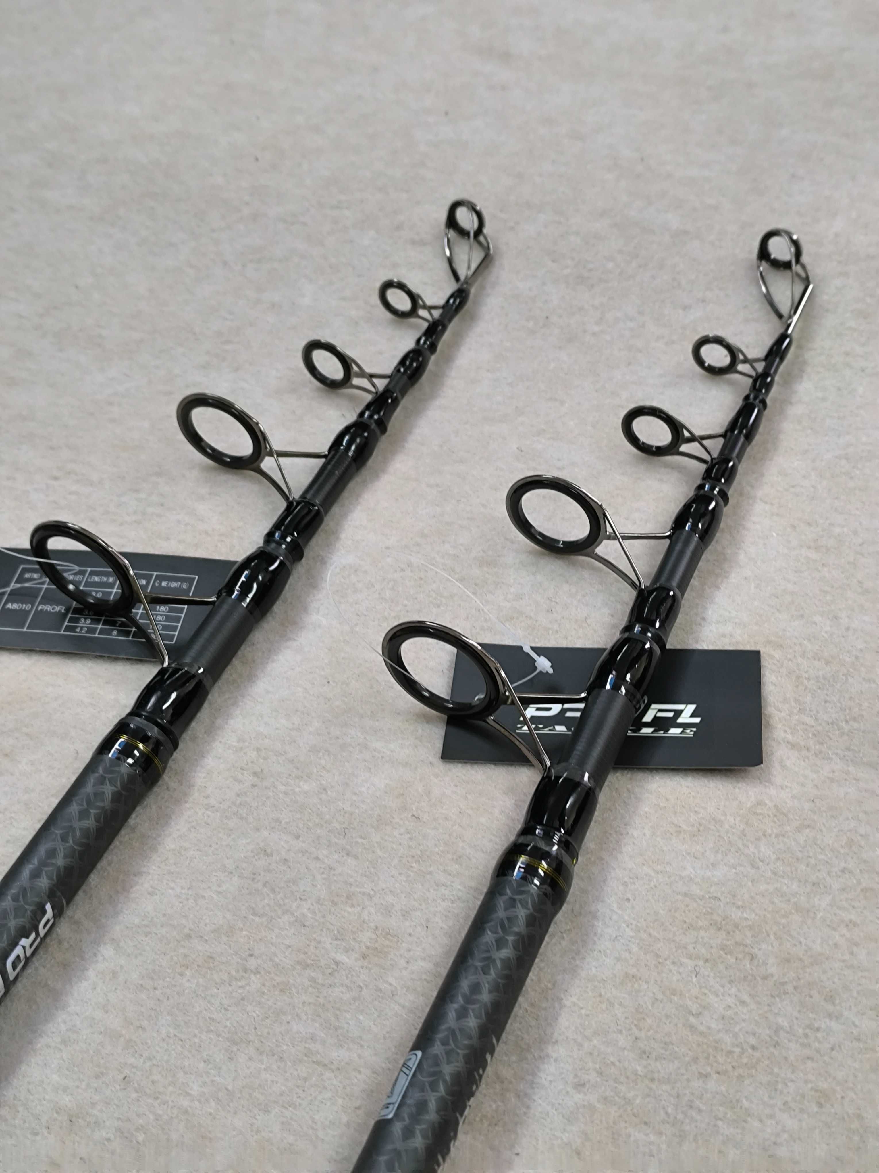 Zestaw karpiowy 2xWędka telecarp 3.3m+ 2xKołowrotek Black Shadow+Żyłka
