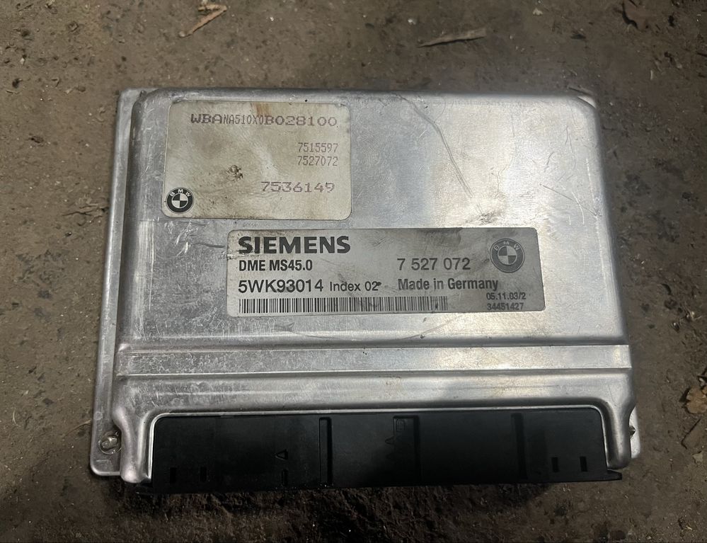 Sterownik silnika bmw ms45 e85 e86 z4 m54 2.5i manual e60 e83 e53 e90