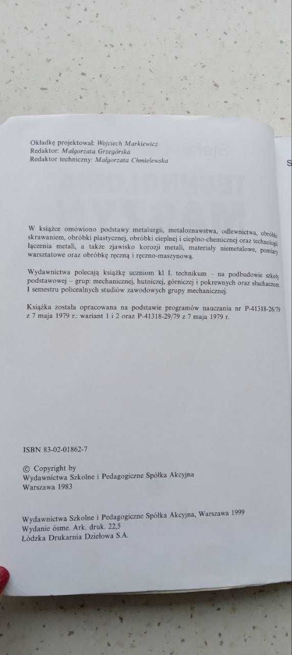 Technologia maszyn Stefan Okoniewski