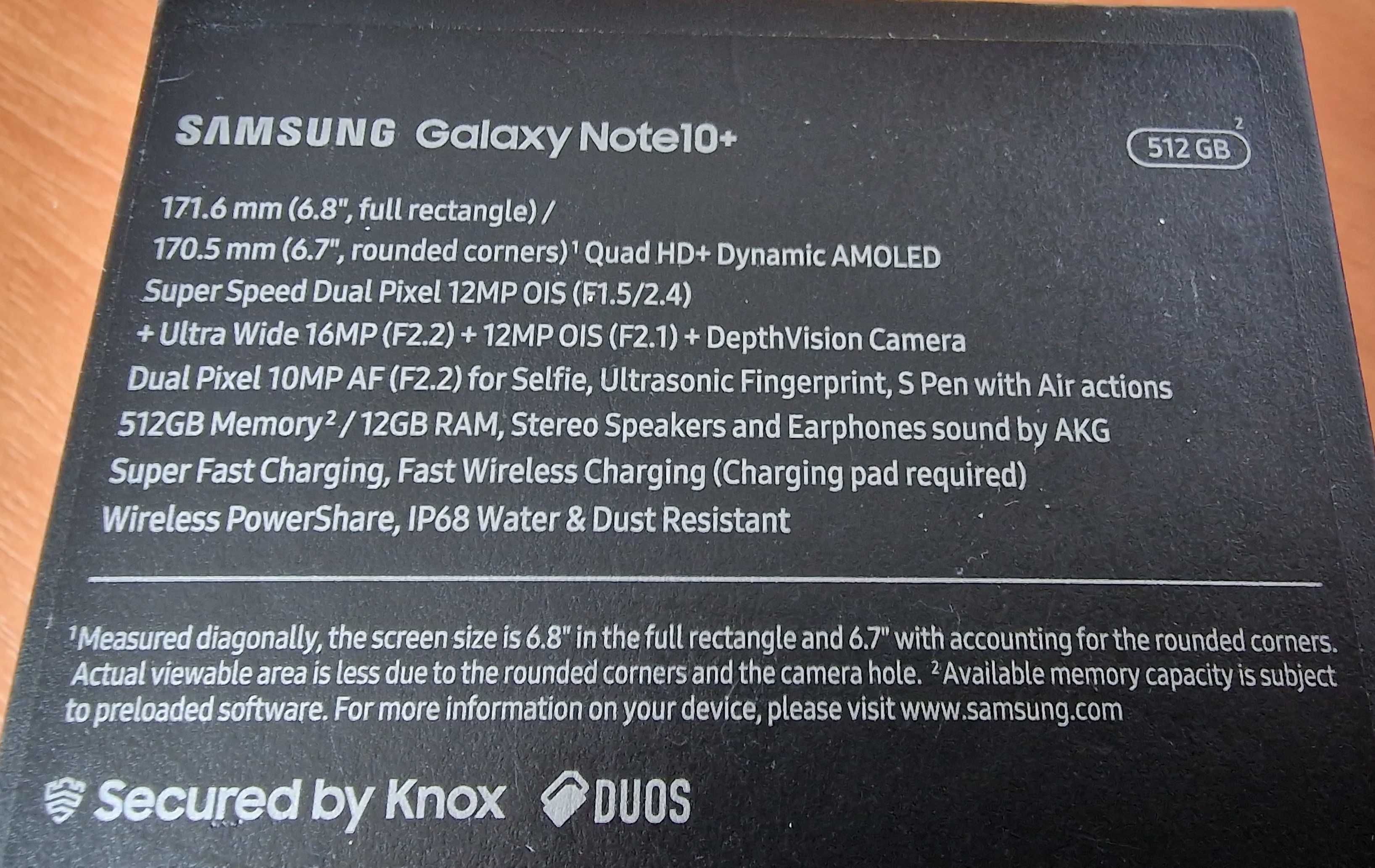 Samsung Galaxy Note10+ 12/512 GB – jak nowy