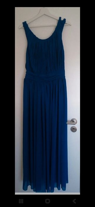 Vestido comprido azul