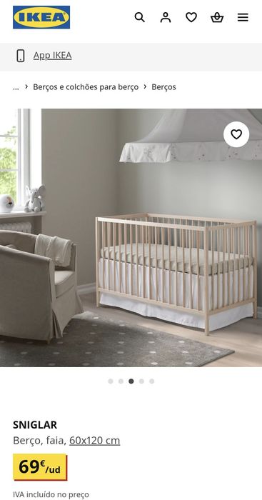 Cama berço + colchão