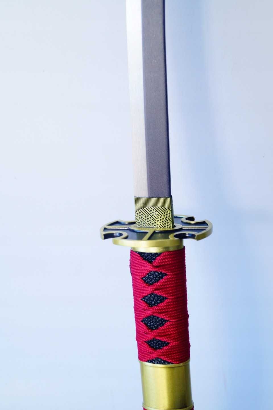 Japoński miecz katana bordowa rekwizyt dekoracja