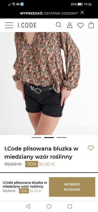 Bluzka w kwiatowy wzór I. Code L