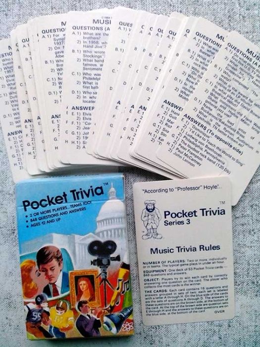 Винтажная настольная игра "Pocket Trivia" на английском языке США