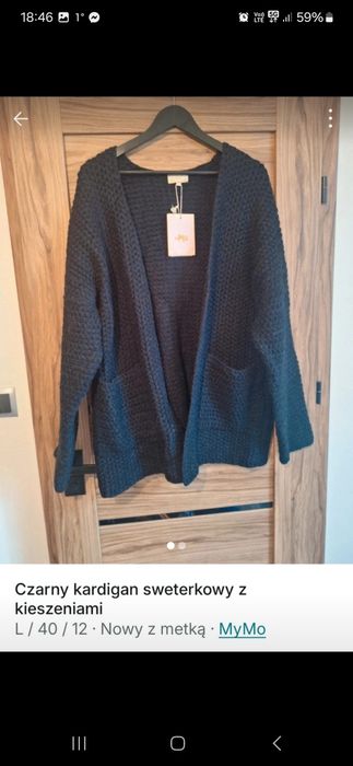 Czarny kardigan L/XL
