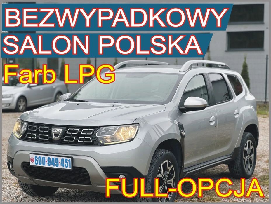 Dacia Duster 100% BEZWYPADKOWY SalonPolska LPG !!Gwarancja!! Full-OPCJA  StanIDEAL
