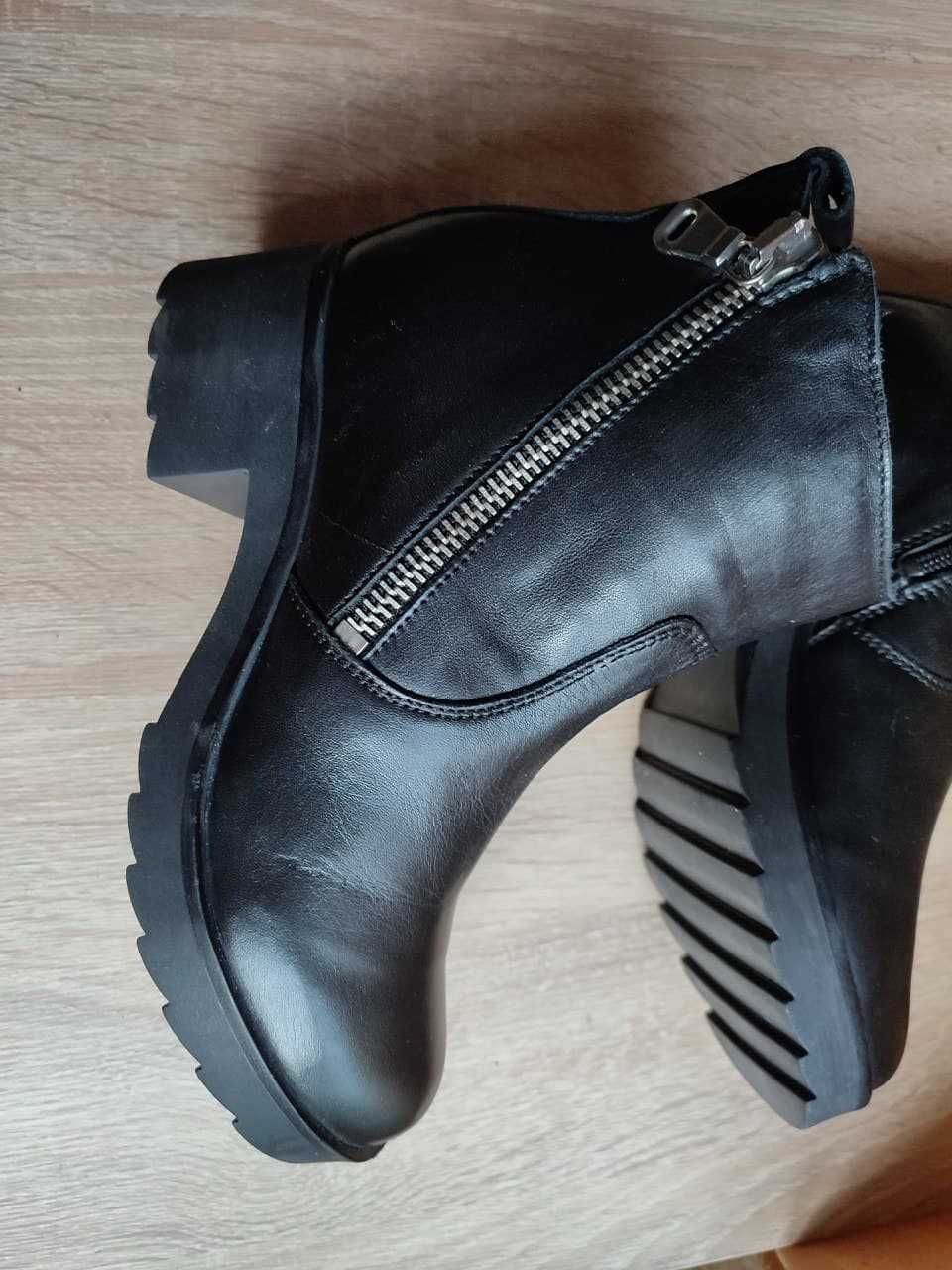 Кожаные ботинки с молнией Zign, размер 38 EU