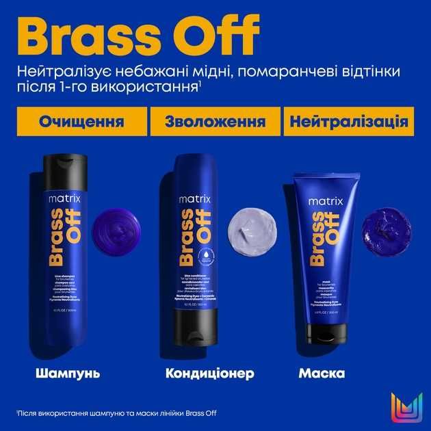 Matrix Brass Off Шампунь / Кондиціонер (нейтралізація жовтих тонів)