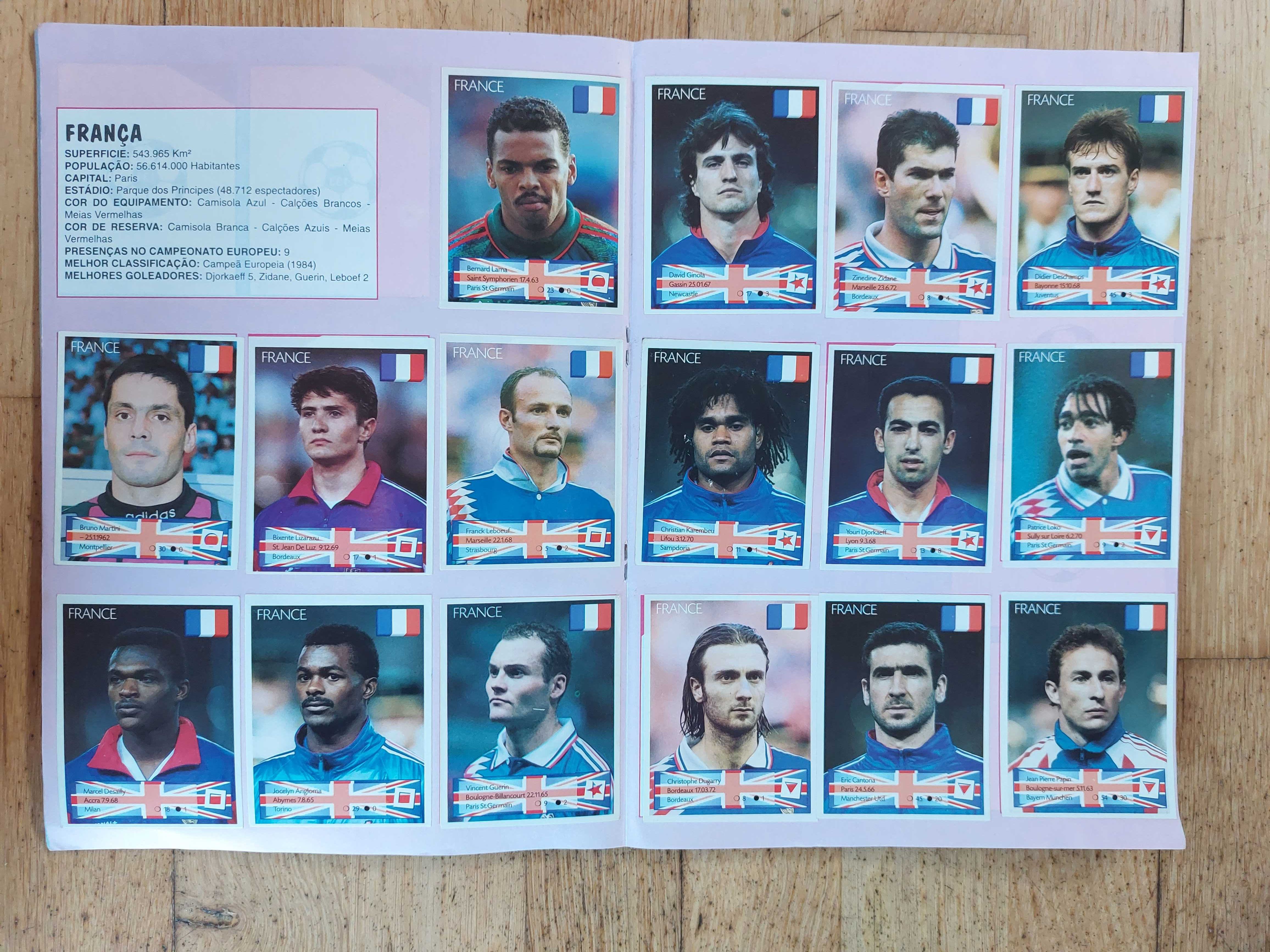 Caderneta de cromos "Eurocup 96" - Completa