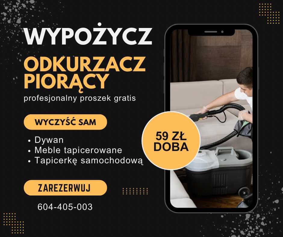 Wynajem odkurzaczy piorących