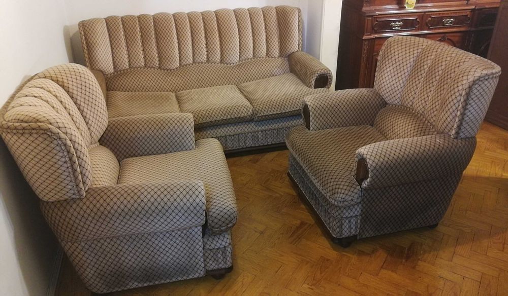 Conjunto de 1 Sofá-cama + 2 Sofás individuais