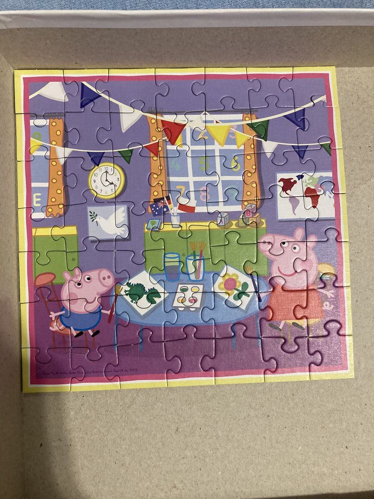 Zestaw Puzzle Świnka Peppa 3w1 dla dzieci 3+