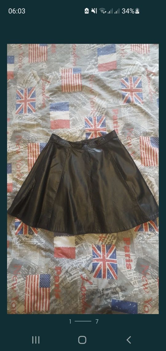 Продам кожаная юбка пр-во Италия.