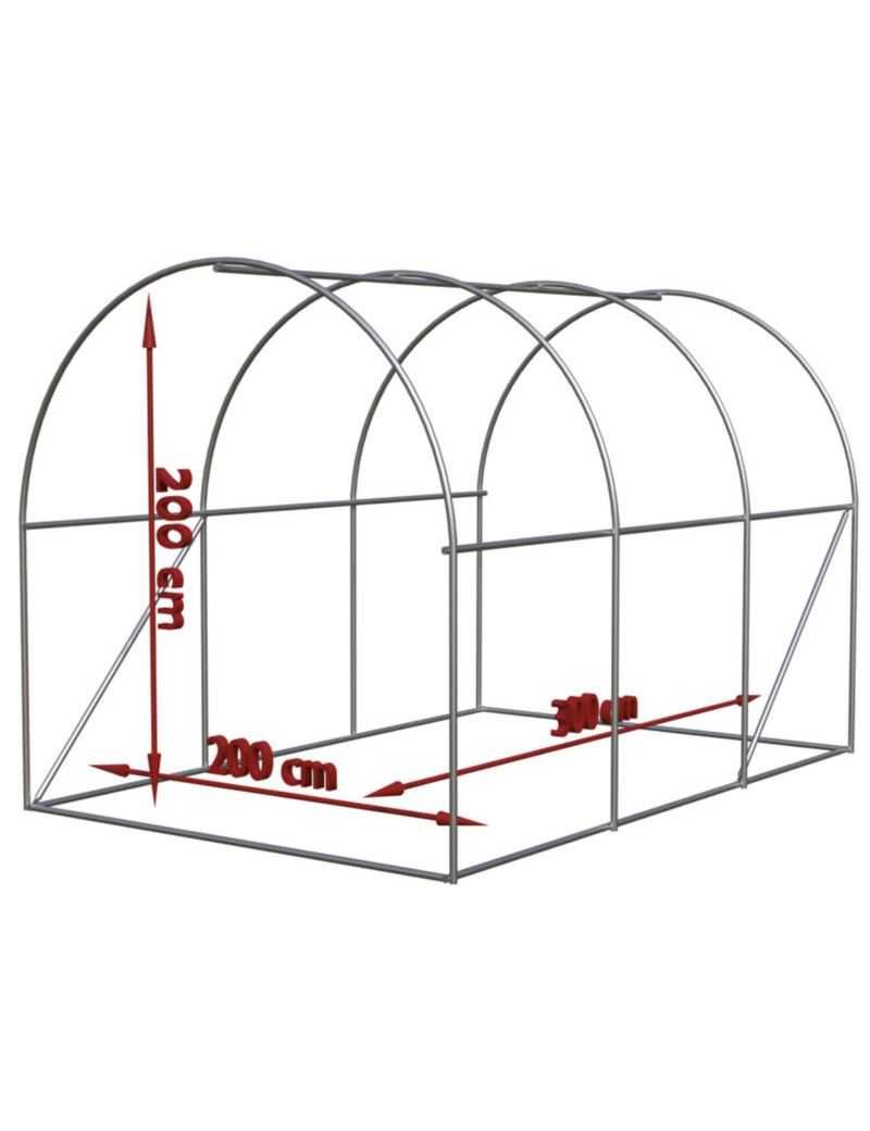 Tunel foliowy 6 m² 300 x 200 cm zielony