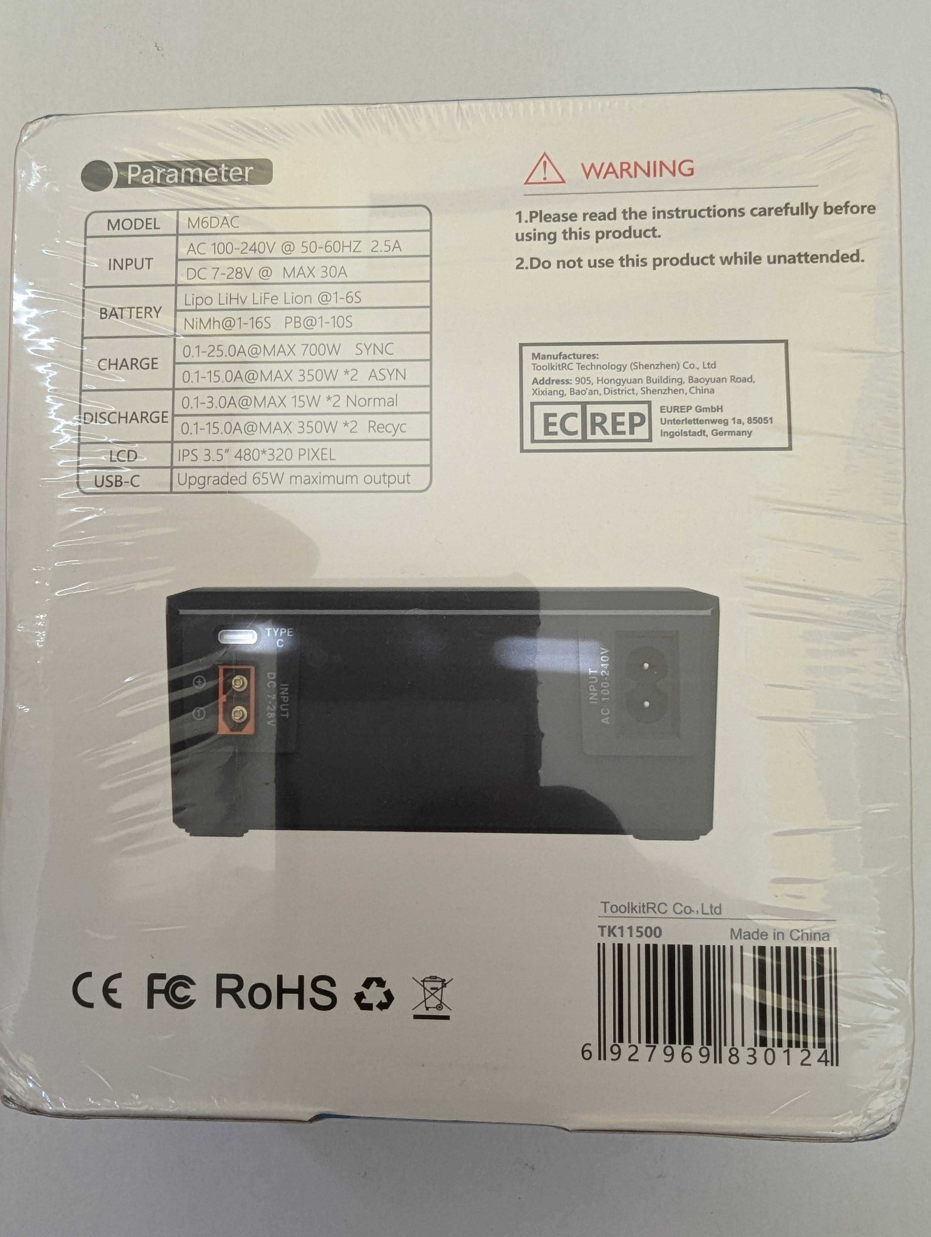 Зарядний пристрій ToolkitRC M6Dac