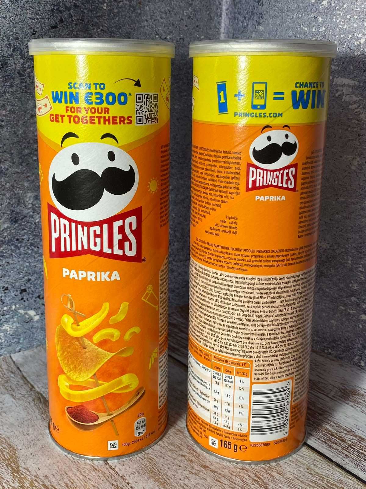 Чіпси Pringles в асортименті
Вага 165 грам