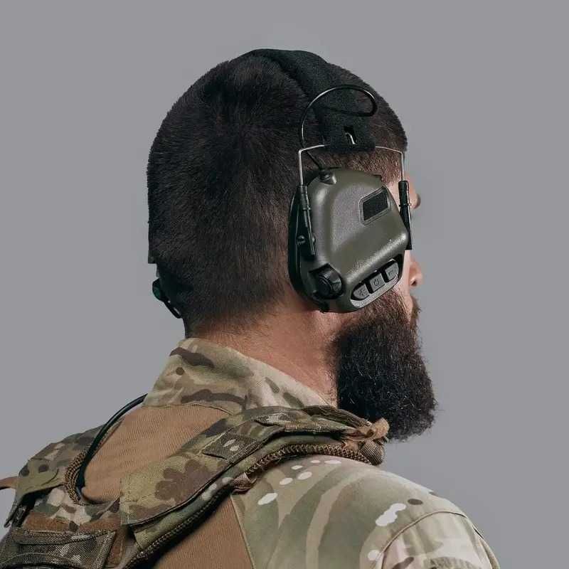 Тактичні навушники із мікрофоном Earmor M32 MOD3 Helmet Version. Олива