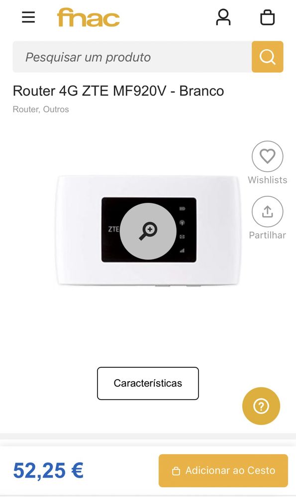 Router 4G ZTE MF920V - Branco