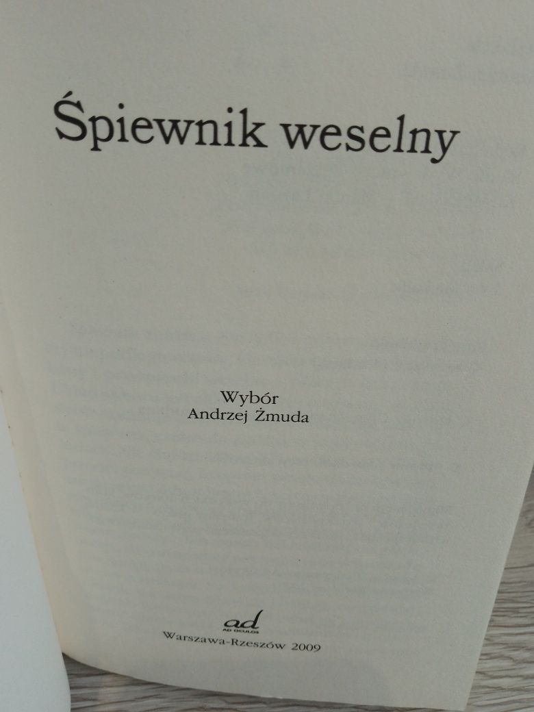 Książka Śpiewnik Weselny