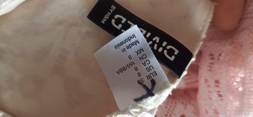 Sg Piękna jasna koronkowa sukienka 36 , 38 S H&M sukienka damska 36 ,