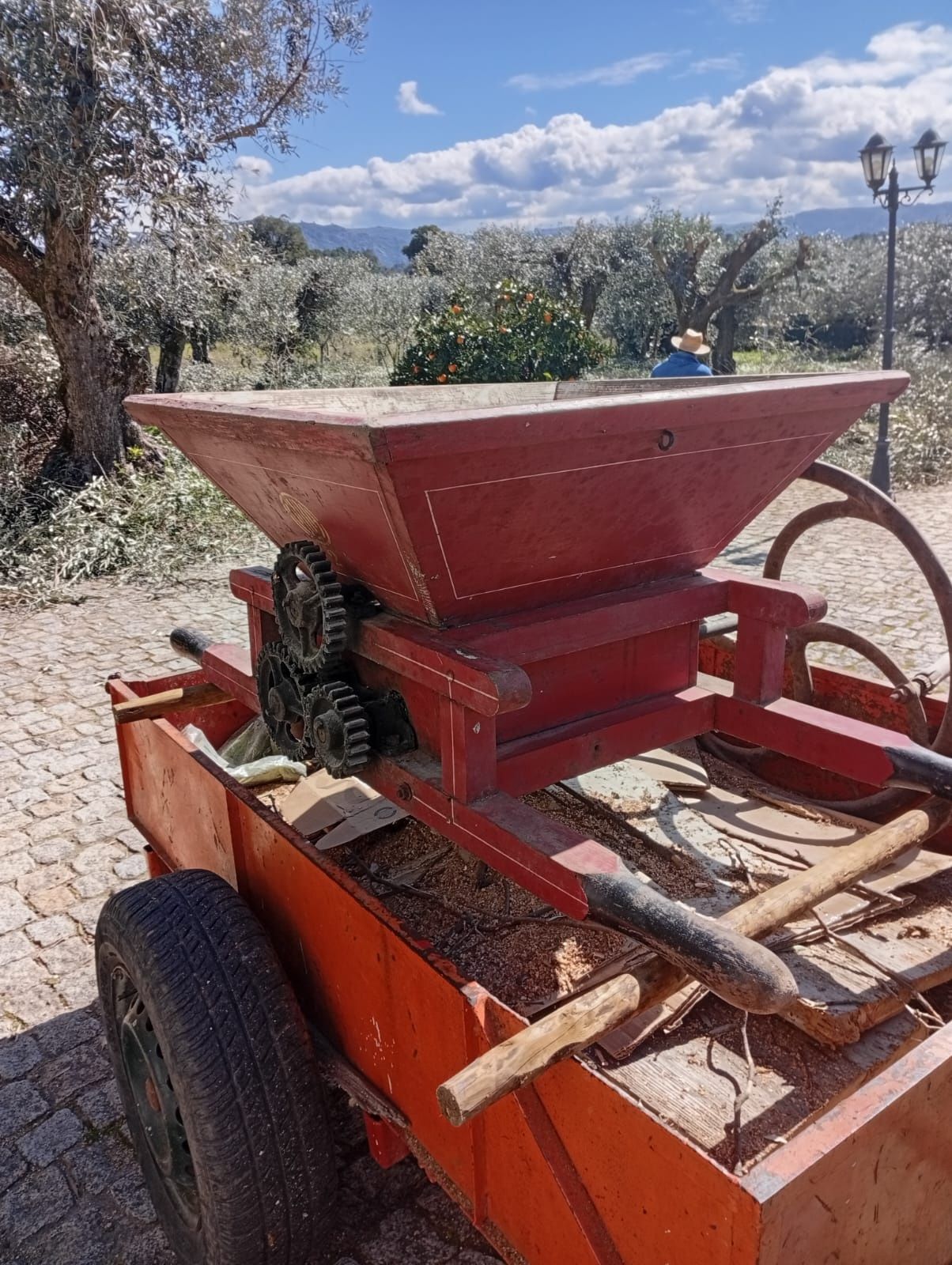 Esmagador de uvas manual