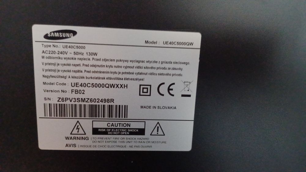 Telewizor samsung model UE40C5000QW