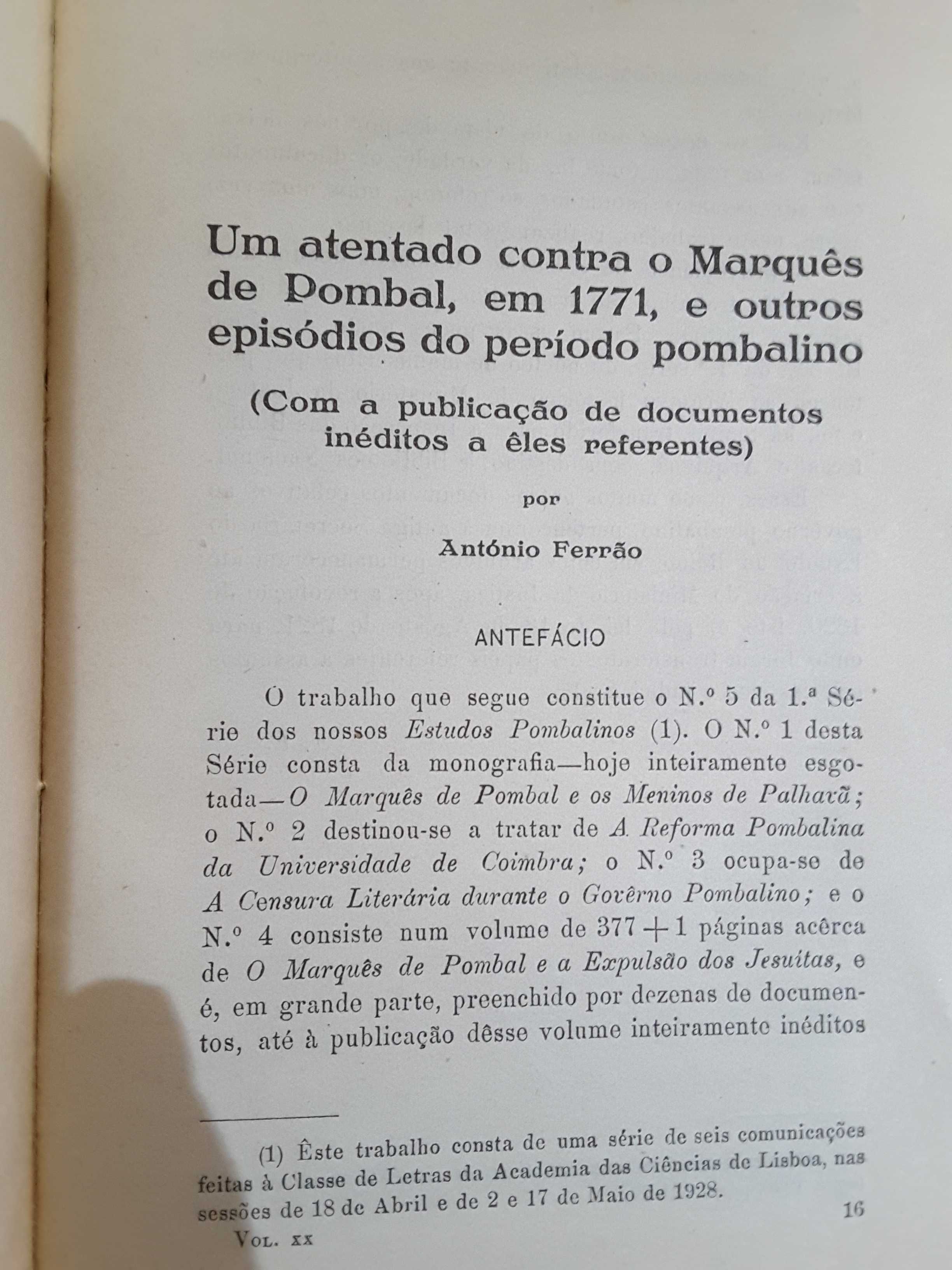 STVDIA: Inf. D. Pedro-Arte Manuelina / Atentado contra Pombal