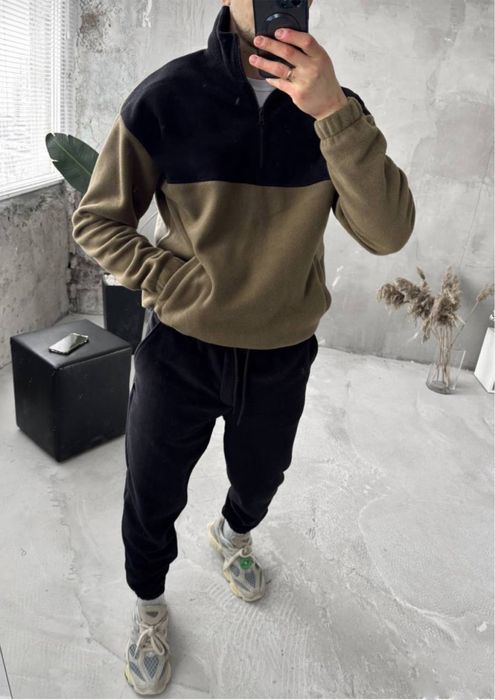 Теплий зимовий чоловічий костюм на флісі+термо