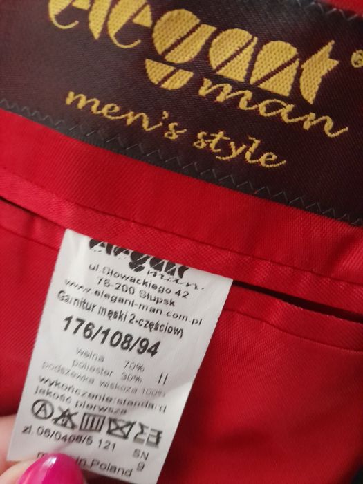 garnitur 176/108/94 plus koszule