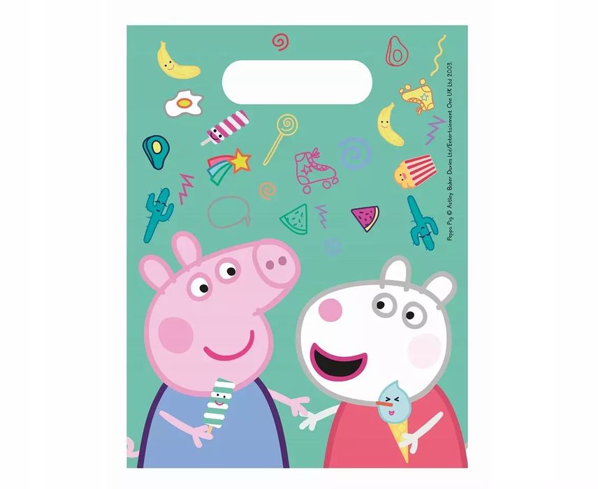 Torby prezentowe Prokos Świnka Peppa 22,5x17 cm 6 sztuk. Procos