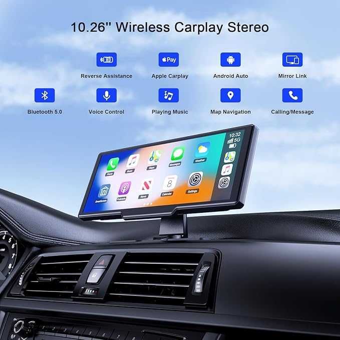 Carplay 9,26" avylet RC06 Android IOS kamera cofania, ładowarka USB