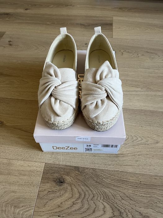 Espadryle beżowe r. 38