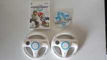 Mario Kart Wii + 2 Volantes Originais Nintendo Wii Wii U Jogo Família