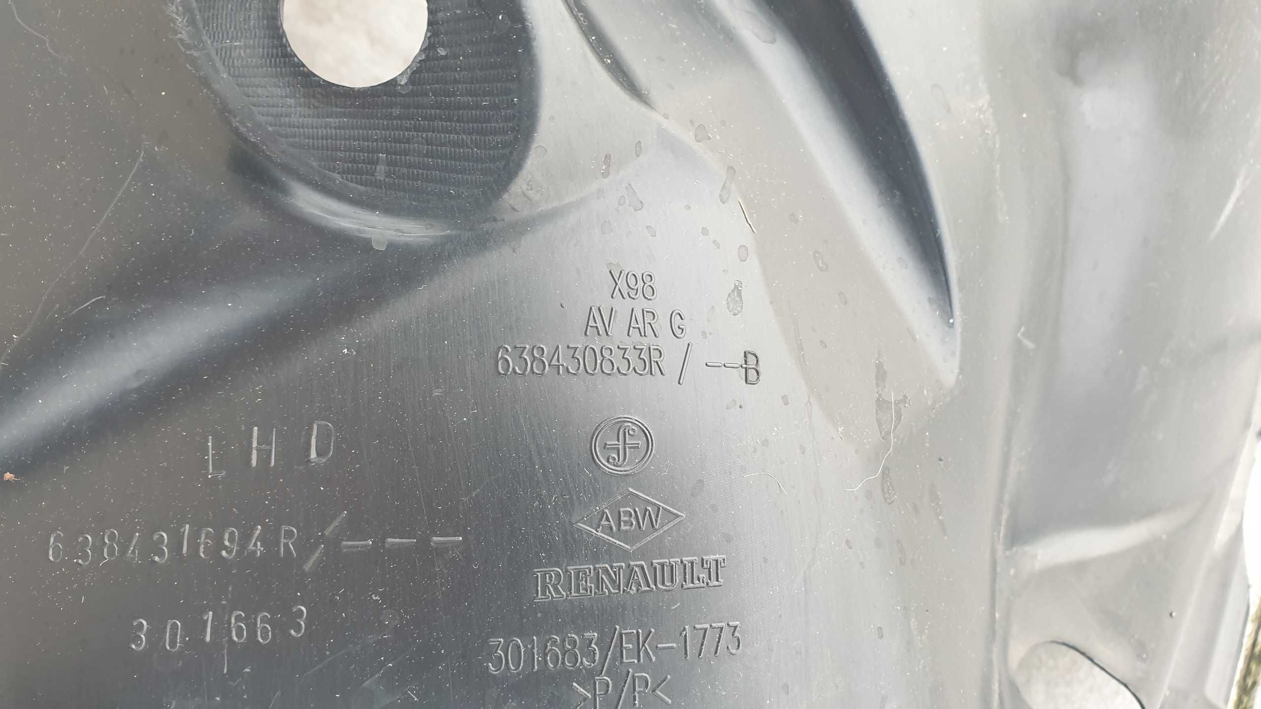 RENAULT Clio IV 4 lewe przednie nadkole lewy przód komplet