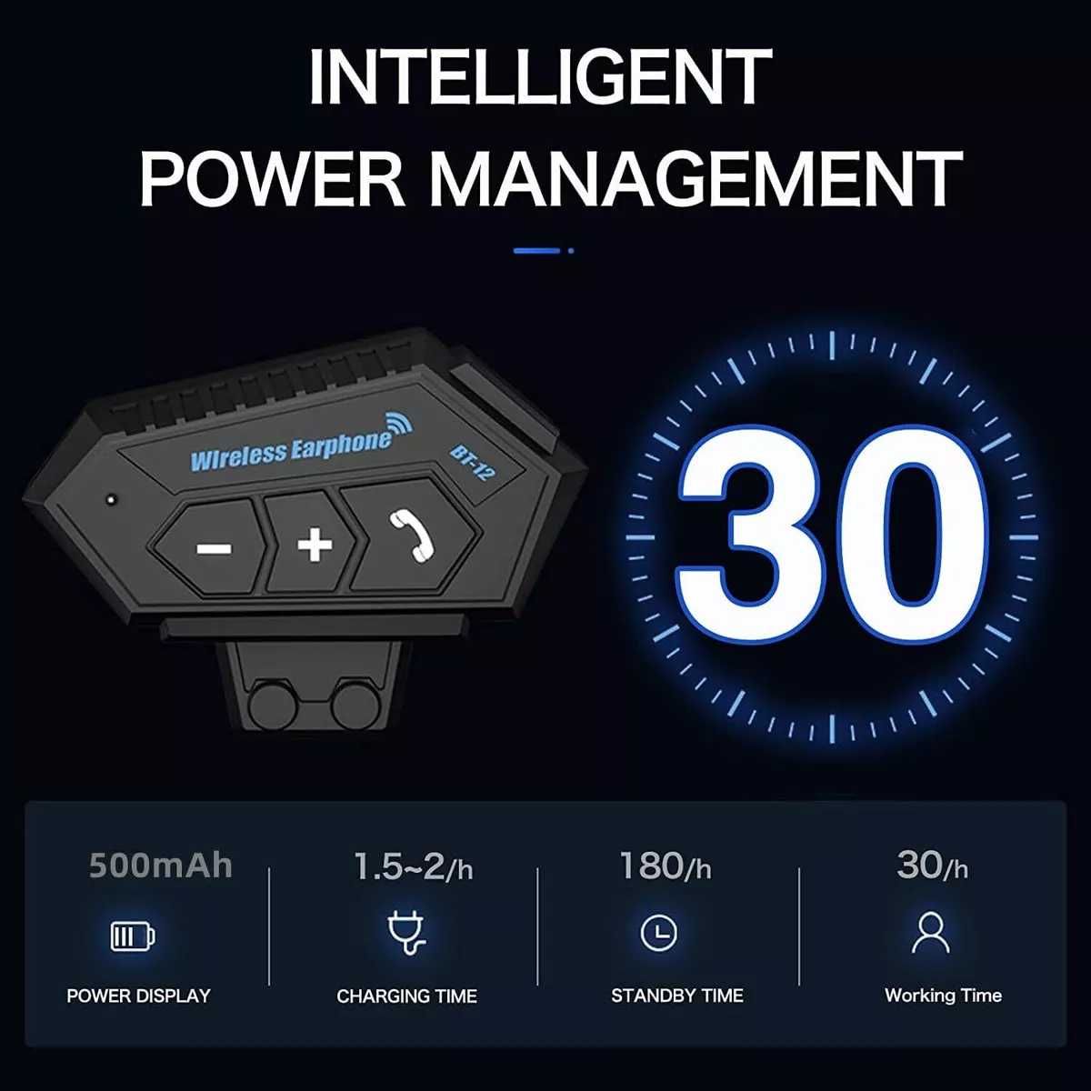 Słuchawki motocyklowe Bluetooth BT01