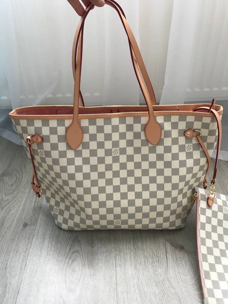 Сумка шопер lv louis vuitton neverfull базова вмістка оригінал номерна