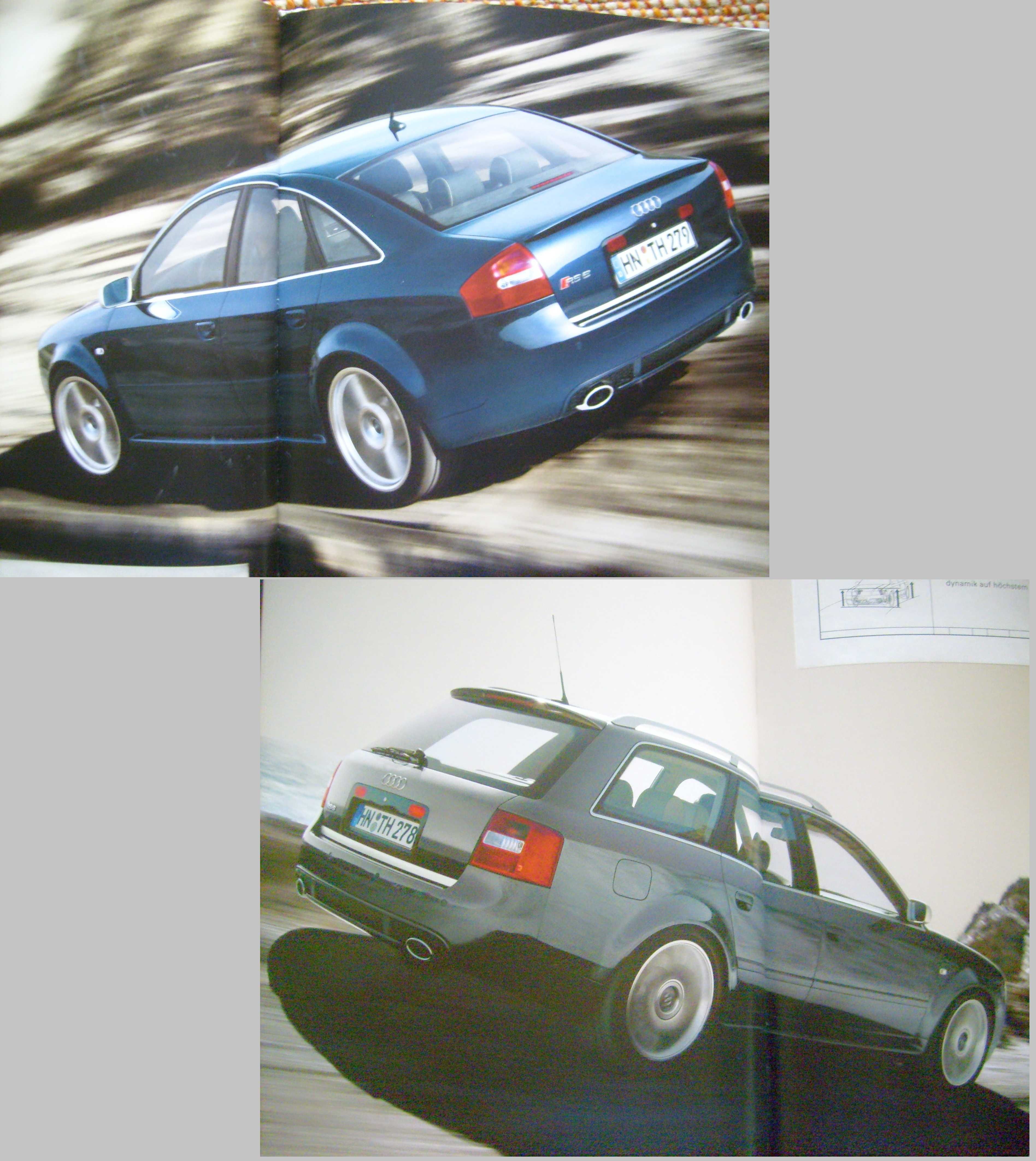 AUDI RS 6 / RS 6 Avant (A6/C5) 2003 prospekt Hard Cover 42 strony