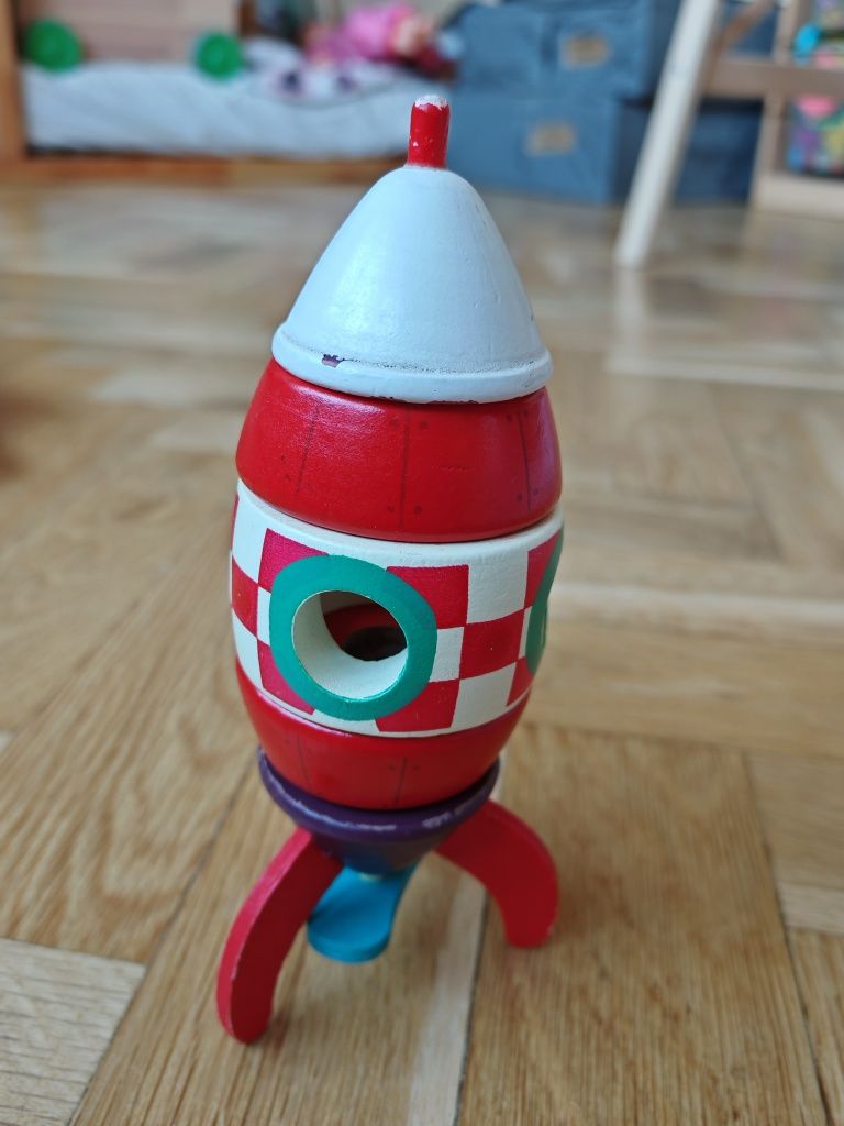 Janod rakieta drewniana magnetyczna